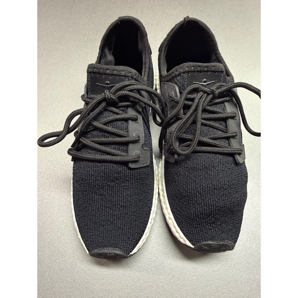 Danskin Womens Black Knit Athletic Running Sneakers White Sole Low Top Shoes